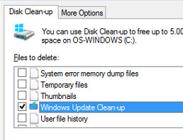 Delete outdated Windows Updates to save disk space