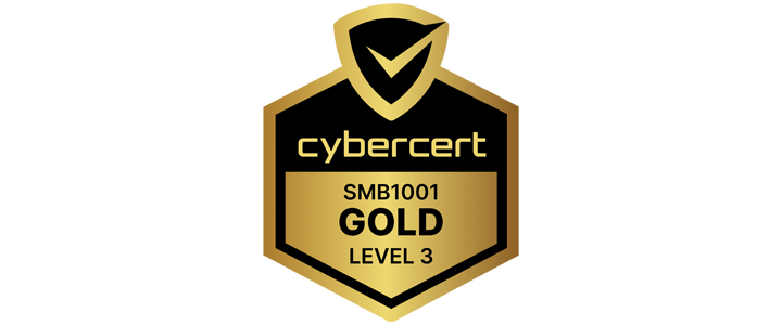 CyberCert SMB1001 Gold certified